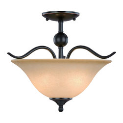 Oil Rubbed Bronze Semi-Flush Mount Ceiling Light Fixture - Flush-mount Ceiling Lighting