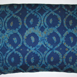 Cotton batik pillow cover using fabric from Ghana West Africa - Decorative Pillows