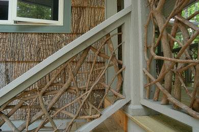 Staircase - rustic staircase idea in Charlotte