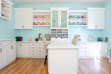 Inspiration for a transitional home office remodel in Indianapolis