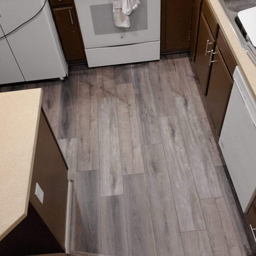 Water Damaged Apt Kitchen Floor Renovation