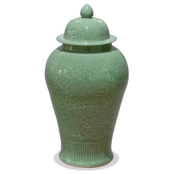 Chinese Porcelain Pastel Green Imperial Jar