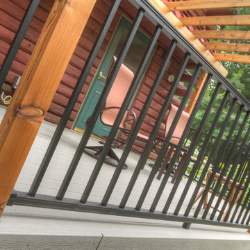 Log Cabin Deck with Pergola