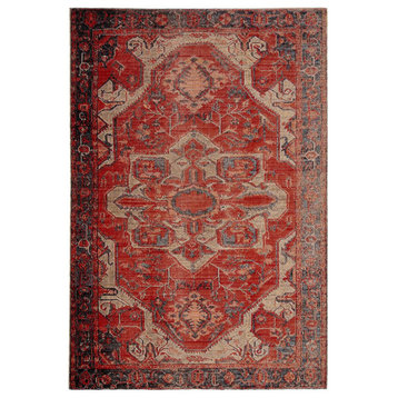 Jaipur Living Leighton Indoor/Outdoor Medallion Red/Blue Rug, 2'x3'