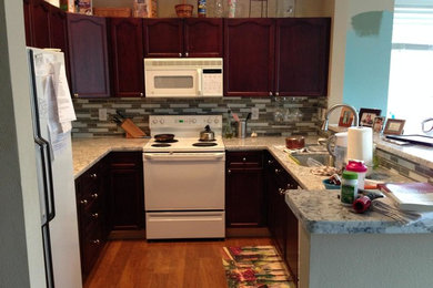 Example of a trendy kitchen design in Seattle
