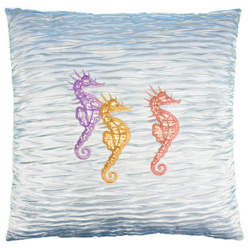 Linum Home Textiles Sofia Decorative Pillow Cover, Sky Blue, Square