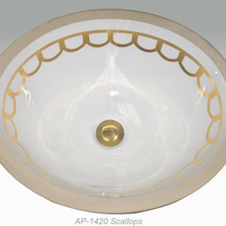 Hand Painted Undermounts by Atlantis Porcelain - Bathroom Sinks