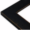 Wide Modern Black/Gold Picture Frame, Solid Wood, 8"x8"