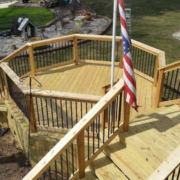 Multi Level Treated Deck w/ Deckorator Spindles
