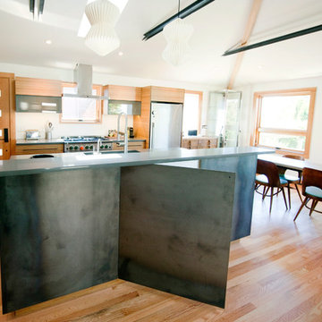Bamboo and Steel Kitchen