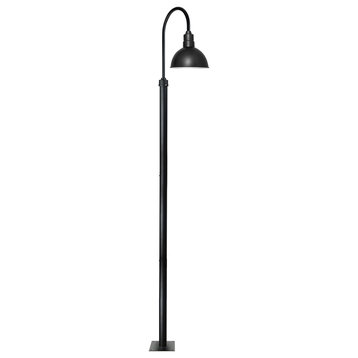 Cocoweb 12" Blackspot LED Post Lamp in Matte Black With Black 11' Tall Post
