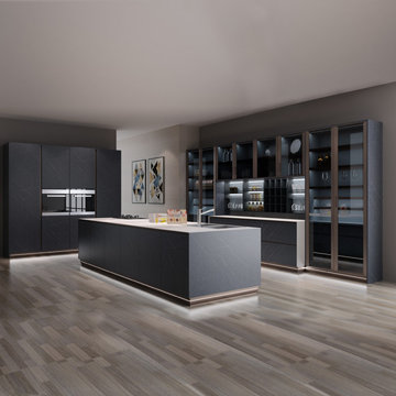 High-end Black Kitchen Cabinet