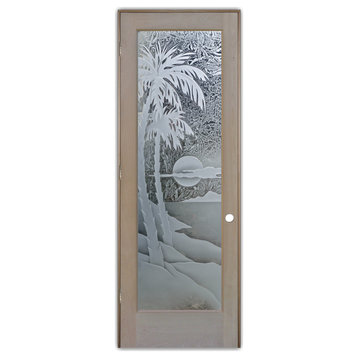Pantry Door - Palm Sunset - Alder Clear - 24" x 96" - Knob on Right - Pull Open