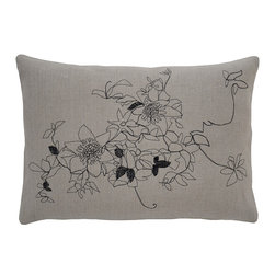 k studio - Vines Pillow Series, Clematis - Decorative Pillows