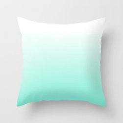 Blue Ombré Throw Pillow by Siobhaniaa - Decorative Pillows