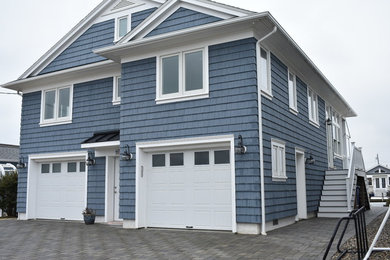 Example of a beach style exterior home design in New York