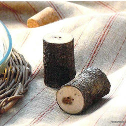 Roost Mini Log Salt & Pepper Shaker **Next Day Shipping - SKU: TE346 - Kitchen Knives And Accessories