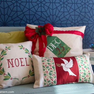 DIY Christmas Decorations & Crafts with Stencils