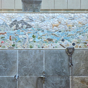 Rustic New England Outdoor Shower