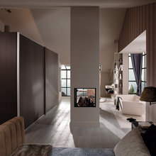 Fire place half wall