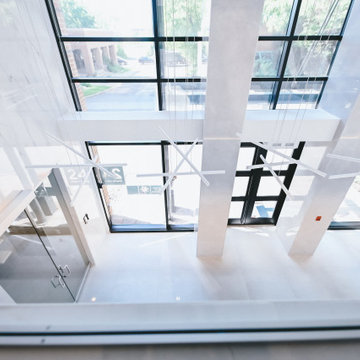 Plunging Views from the Mezzanine to the Reception.