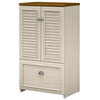 Bush Furniture Fairview 2 Door Storage Cabinet with File Drawer, Antique...
