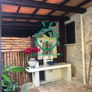 Synthetic Rattan Webbing Mesh For Jamaica Resort Hotel Decoration