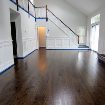 EAST HAMPTON: RED OAK REFINISHED WITH JACOBEAN STAIN & SEMI-GLOSS OIL POLY