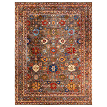 Serapi, One-of-a-Kind Hand-Knotted Runner Rug  - Brown, 10' 2" x 13' 6"