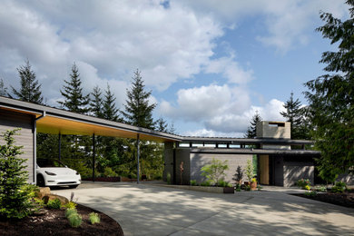 Mid-century modern exterior home photo in Other