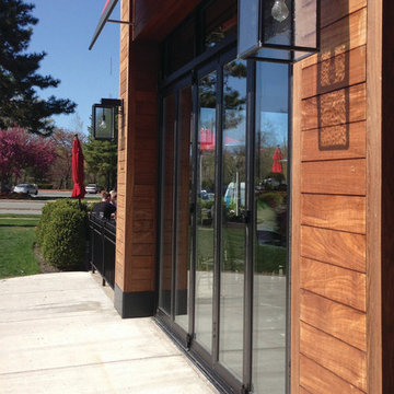 Northeast Lantern Modern Midtown Exterior Brass Lighting