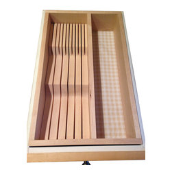 Custom in-drawer Knife Block - Knife Storage