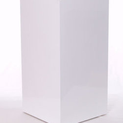 White Gloss Laminate Pedestals - Furniture