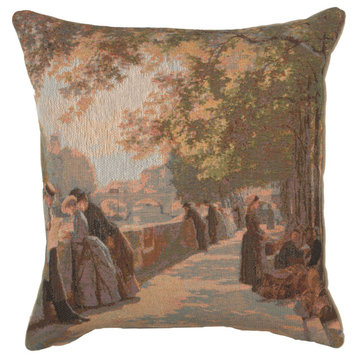 Bank of the River Seine II European Cushion Cover