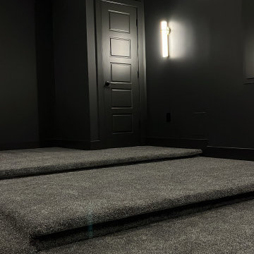 Black and Gold Basement Remodel