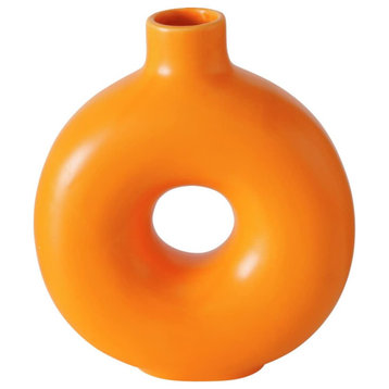 Orange Donut Vase