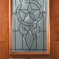Slab Single Door 80 Wood Mahogany Brazos Arch Top Arch Lite Glass - Front Doors