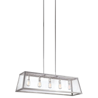 Generation Lighting Harrow 5-Light Island Chandelier, Polished Nickel