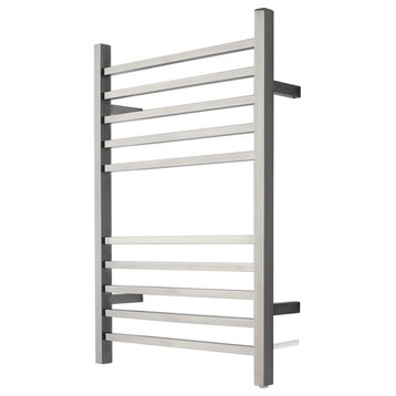 Radiant Square RSWP-B 10-Bar Plug-in Electric Towel Warmer, Brushed