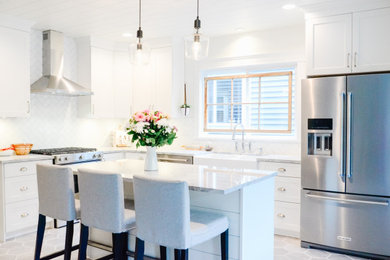 Example of a farmhouse kitchen design in Vancouver