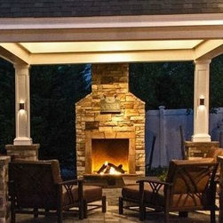 Custom Outdoor Fireplace: - Outdoor Fireplaces