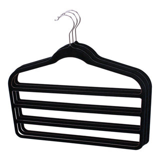 Sunbeam 10-Pack Velvet Hanger, Black, Hangers