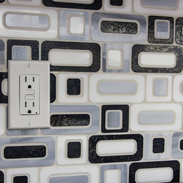 Black and White Mosaic Backsplash