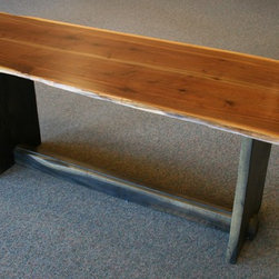 60nobscot Home - Walnut Trestle Table - Dining Tables