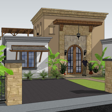 Zero Net Energy (ZNE) Contemporary - rustic new home