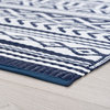 Anubis Contemporary Stripe Aqua Rectangle Indoor/Outdoor Area Rug, 8'x10'