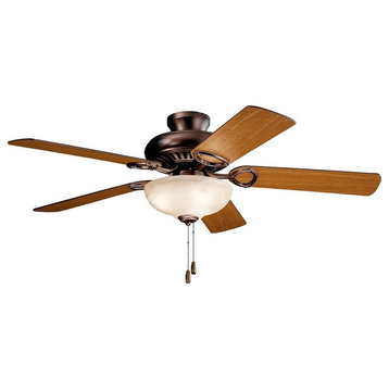 Ceiling Fan Light Kit - 18 inches tall by 52 inches wide-Oil Brushed Bronze
