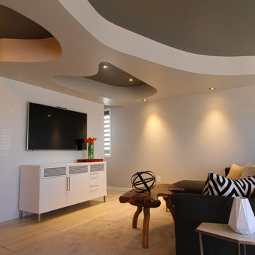 Modern Family Room & Mudroom