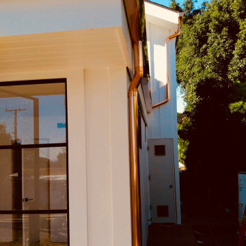 Copper rain gutters - Malibu