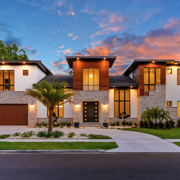 Front exterior elevation of Empedrado home